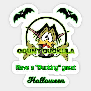 Count Duckula Halloween Sticker